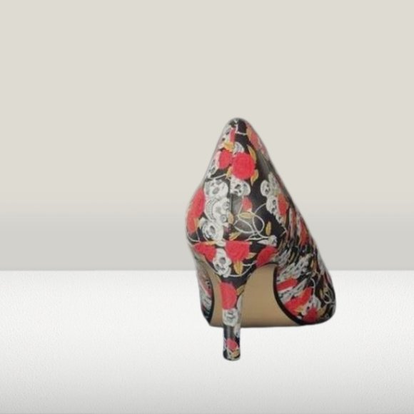 Hey Si Mey Day of the Dead‎ Pumps Red Gold Black and White Euro Size 42 US 11.5 - Picture 8 of 16